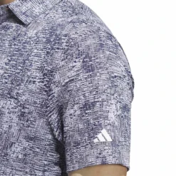 Adidas Aerial Jacquard Polo -Pum Golf Club Shop adidas 2023 aerial jacquard polo grey three detail1 itempicture