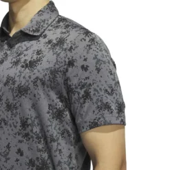 Adidas Burst Jacquard Polo -Pum Golf Club Shop adidas 2023 burst jacquard polo black detail1 itempicture