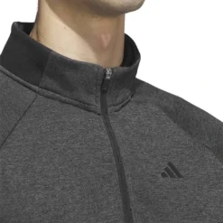 Adidas Color Block DWR 1/4 Zip Pullover -Pum Golf Club Shop adidas 2023 color block dwr quarter zip pullover black detail1 itempicture