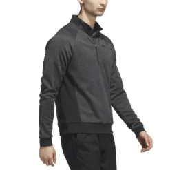 Adidas Color Block DWR 1/4 Zip Pullover -Pum Golf Club Shop adidas 2023 color block dwr quarter zip pullover black side itempicture
