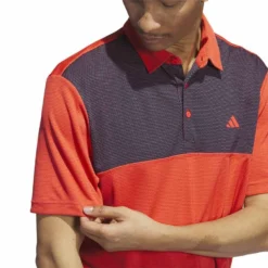 Adidas Core Color Block Polo -Pum Golf Club Shop adidas 2023 core color block polo bright red detail1 itempicture