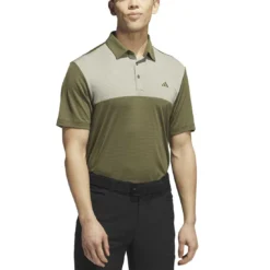Adidas Core Color Block Polo -Pum Golf Club Shop adidas 2023 core color block polo olive strata itempicture