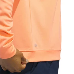 Adidas Elevated Quarter Zip Pullover -Pum Golf Club Shop adidas 2023 elevated quarter zip pullover coral fusion detail2 itempicture