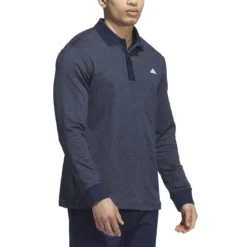 Adidas Essentials Long Sleeve Polo -Pum Golf Club Shop adidas 2023 essentials long sleeve polo collegiate navy side itempicture