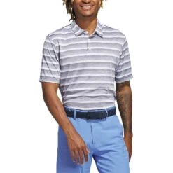 Pum Golf Club Shop -Pum Golf Club Shop adidas 2023 two color stripe polo grey three white itempicture