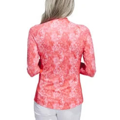 Adidas Women's Essentials Long Sleeve Printed Mock Polo 11 Adidas Women's Essentials Long Sleeve Printed Mock Polo -Pum Golf Club Shop adidas 2023 womens essentials long sleeve printed mock polo bight red back itempicture