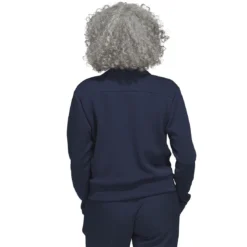 Adidas 2023 Women's Knit Bomber Jacket -Pum Golf Club Shop adidas 23 womens knit bomber jacket collegiate navy back itempicture