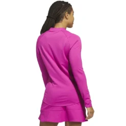 Adidas Women's Ultimate365 Quarter Zip Long Sleeve Mock -Pum Golf Club Shop adidas 23 womens ultimate365 quarter zip long sleeve mock lucid fuchsia back itempicture