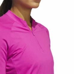Adidas Women's Ultimate365 Quarter Zip Long Sleeve Mock -Pum Golf Club Shop adidas 23 womens ultimate365 quarter zip long sleeve mock lucid fuchsia detail1 itempicture