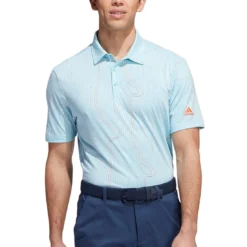 Adidas Course Map Polo -Pum Golf Club Shop adidas course map polo bliss blue front itempicture