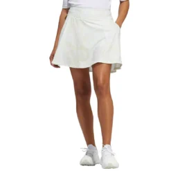 Adidas Women's 16 Inch Printed Frill Skort -Pum Golf Club Shop adidas fw22 womens 16 inch printed frill skort white front itempicture