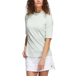Adidas Women's Essentials Mock Polo -Pum Golf Club Shop adidas fw22 womens essentials mock polo linen green itempicture