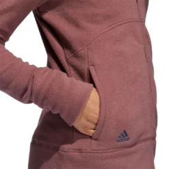 Adidas Women's Polar Fleece Jacket -Pum Golf Club Shop adidas fw22 womens polar fleece jacket quiet crimson pocket detail itempicture