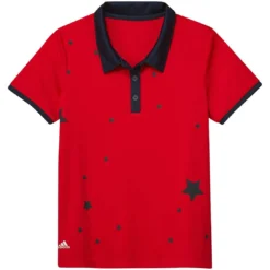 Adidas Girls Printed Short Sleeve Polo