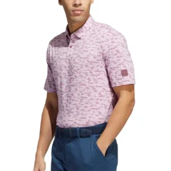 Adidas Go-To Camo Print Polo -Pum Golf Club Shop adidas go to camo print polo quiet crimson front itempicture