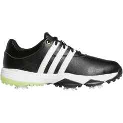 Adidas Juniors Tour360 Infinity Golf Shoes Black/White/Pulse Lime