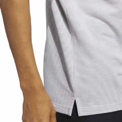 Adidas Ottoman Stripe Polo -Pum Golf Club Shop adidas ottoman stripe polo grey two white detail hem itempicture