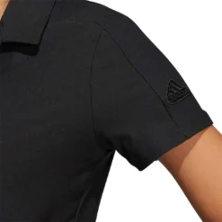 Adidas S21 Women's Go-To Short Sleeve Polo -Pum Golf Club Shop adidas s21 womens go to short sleeve polo black detail itempicture