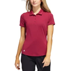Adidas 2021 Women's Ultimate365 Solid Polo -Pum Golf Club Shop adidas s21 womens ultimate365 solid short sleeve polo legacy burgundy itempicture