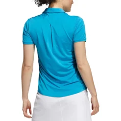 Adidas 2021 Women's Ultimate365 Solid Polo -Pum Golf Club Shop adidas s21 womens ultimate365 solid short sleeve polo sonic aqua back itempicture