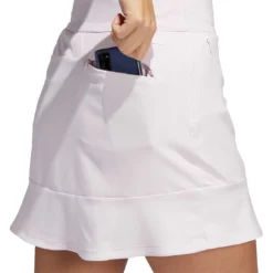 Adidas Women's 16 Inch Frill Skort 20 Adidas Women's 16 Inch Frill Skort -Pum Golf Club Shop adidas ss22 womens 16 inch frill skort almost pink back pocket itempicture