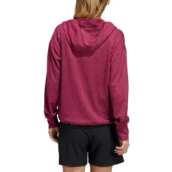 Adidas Women's Essentials Slub Recycled Hoodie -Pum Golf Club Shop adidas ss22 womens essentials slub recycled hoodie legacy burgundy back itempicture