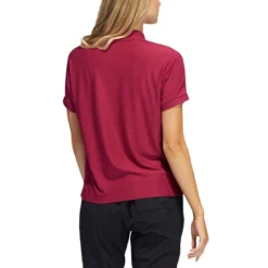 Adidas Women's Go-To Polo -Pum Golf Club Shop adidas ss22 womens go to polo legacy burgundy back itempicture