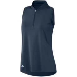 Adidas Women's Racerback Sleeveless Polo -Pum Golf Club Shop adidas ss22 womens racerback sleeveless polo crew navy front itempicture