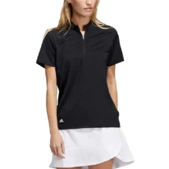 Adidas Women's Short Sleeve Mock Neck Polo