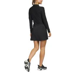Adidas Women's Long Sleeve Golf Dress -Pum Golf Club Shop adidas ss23 womens long sleeve golf dress black back itempicture