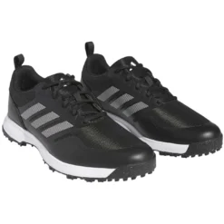 Adidas Tech Response 3.0 SL Golf Shoes Black/Black/White -Pum Golf Club Shop adidas tech response 3 0 sl golf shoes black black white front itempicture