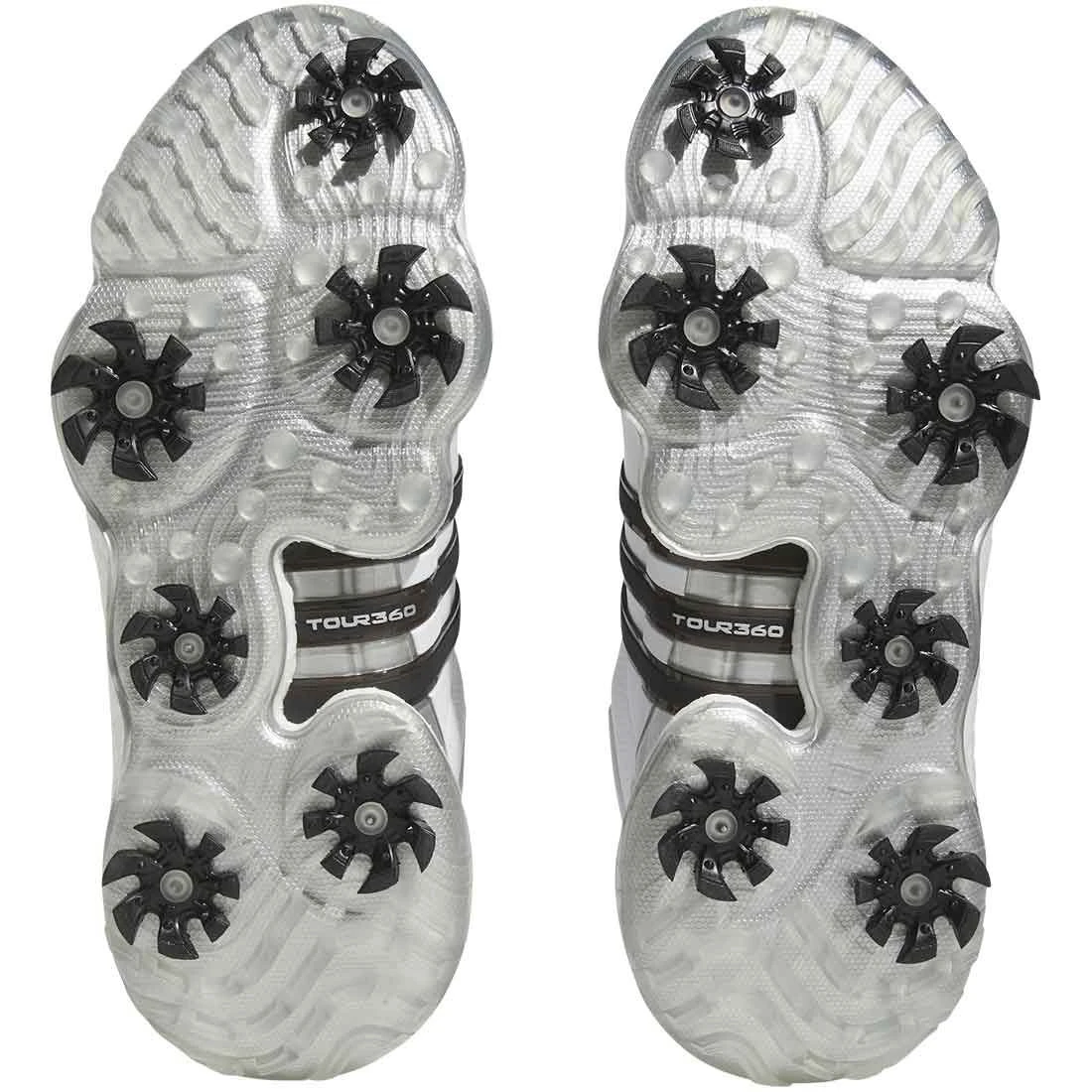 Adidas Tour360 22 Boost Golf Shoes White/Black/Silver 2 Adidas Tour360 22 Boost Golf Shoes White/Black/Silver - Image 2