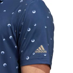 Adidas 2022 Ultimate365 Allover Print Polo -Pum Golf Club Shop adidas ultimate365 allover print polo crew navy detail itempicture