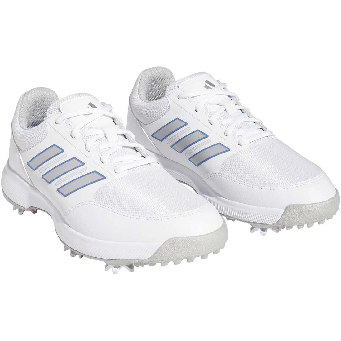 Adidas Women's Tech Response 3.0 Golf Shoes White/Silver/Blue Fusion 3 Adidas Women's Tech Response 3.0 Golf Shoes White/Silver/Blue Fusion - Image 3