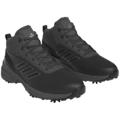 Adidas ZG23 RAIN.RDY Golf Shoes Grey Six/Iron Met/Black -Pum Golf Club Shop adidas zg23 rain golf shoes grey six iron met black front itempicture