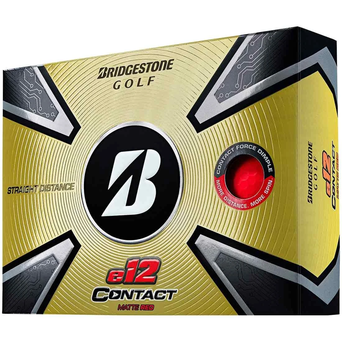 Bridgestone 2023 E12 Contact Matte Red Golf Balls 1 Bridgestone 2023 E12 Contact Matte Red Golf Balls