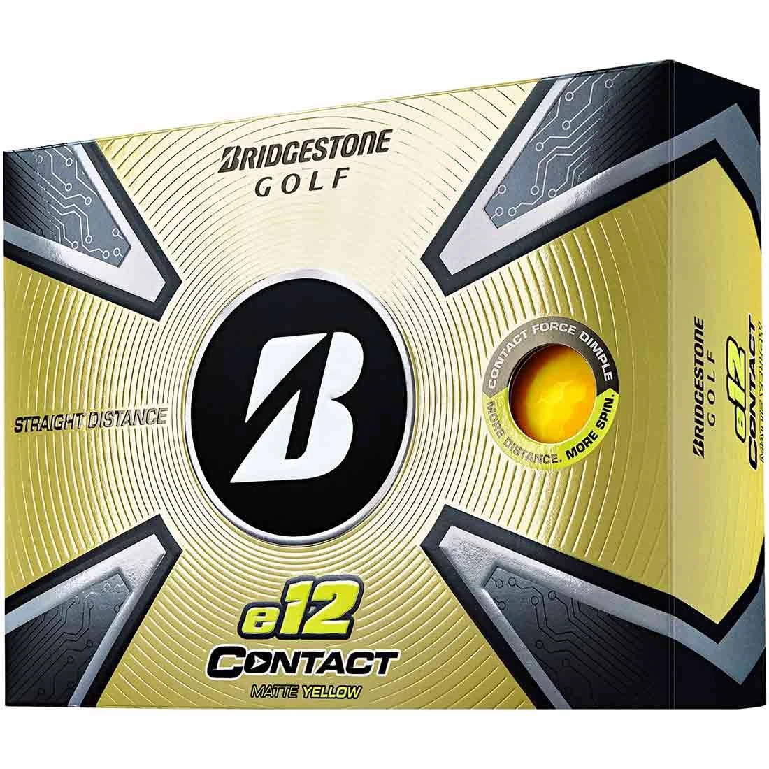 Bridgestone E12 Contact Matte Yellow Personalized Golf Balls 1 Bridgestone E12 Contact Matte Yellow Personalized Golf Balls