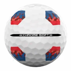 Callaway Chrome Soft TruTrack Red/Blue Golf Balls -Pum Golf Club Shop callaway 2023 chrome soft red blue trutrack golf balls side stamp itempicture