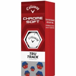 Callaway Chrome Soft TruTrack Red/Blue Golf Balls -Pum Golf Club Shop callaway 2023 chrome soft red blue trutrack golf balls sleeve itempicture