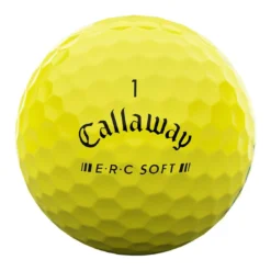 Callaway ERC Soft Yellow Golf Balls -Pum Golf Club Shop callaway 23 erc soft yellow golf balls front stamp itempicture