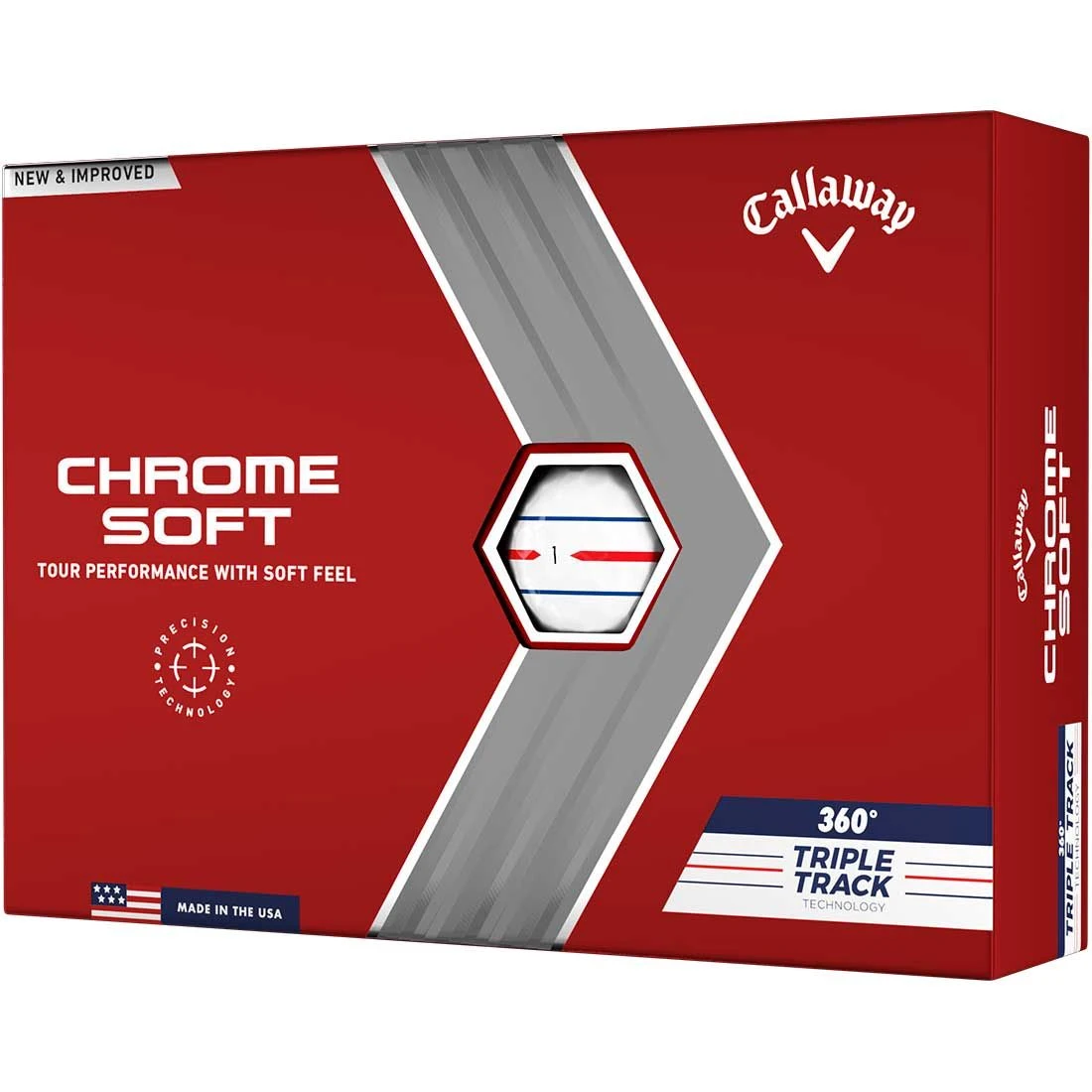 Callaway Chrome Soft 360 Triple Track White Golf Balls 1 Callaway Chrome Soft 360 Triple Track White Golf Balls