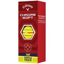 Callaway Chrome Soft 360 Triple Track Yellow Golf Balls 5 Callaway Chrome Soft 360 Triple Track Yellow Golf Balls -Pum Golf Club Shop callaway chrome soft 360 triple track yellow golf balls sleeve itempicture