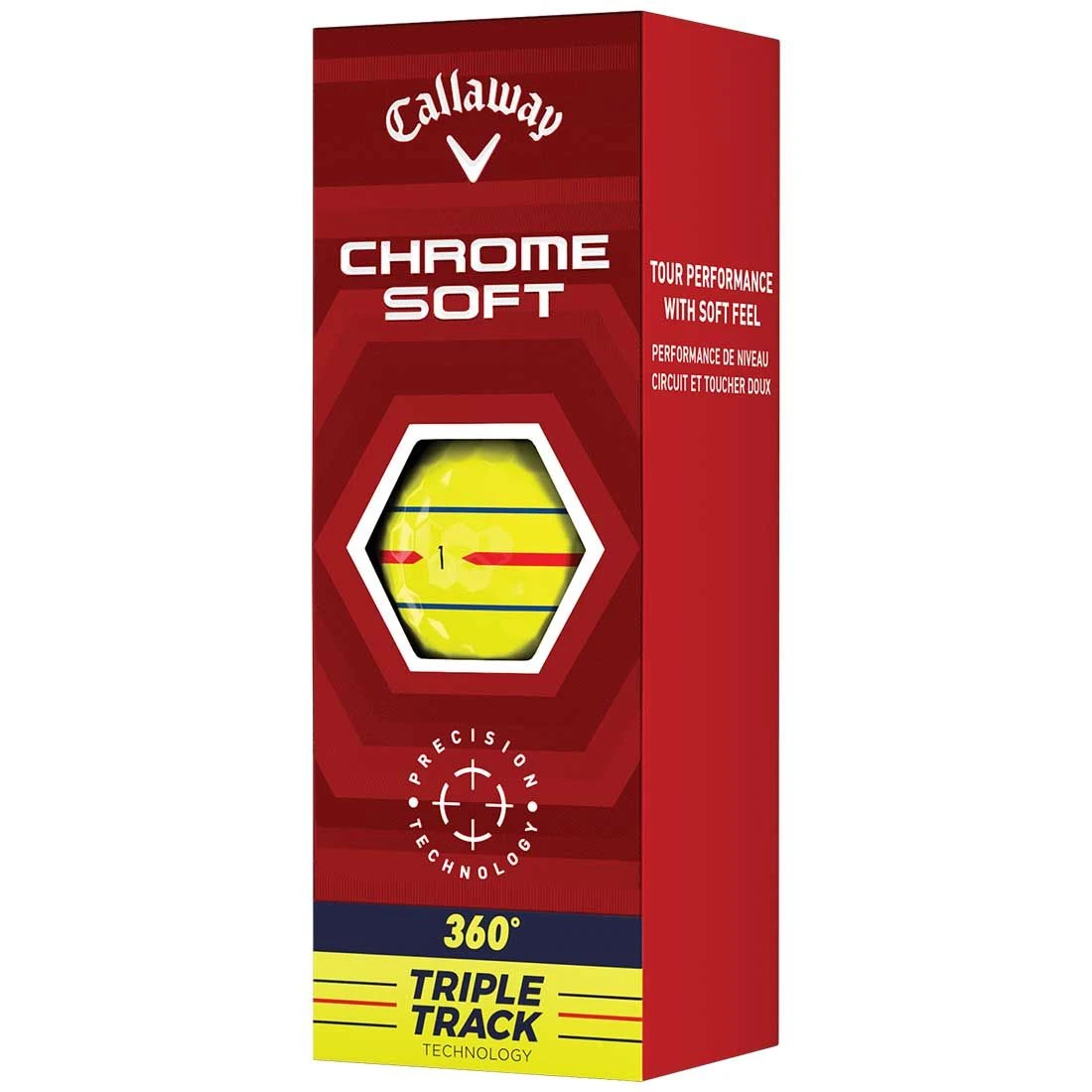 Callaway Chrome Soft 360 Triple Track Yellow Golf Balls 3 Callaway Chrome Soft 360 Triple Track Yellow Golf Balls - Image 3