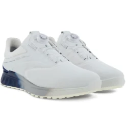 Ecco S-Three Boa Golf Shoes White/Blue Depths -Pum Golf Club Shop ecco s three boa golf shoes white blue depths pair itempicture
