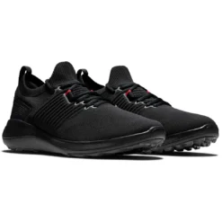 FootJoy Flex XP Golf Shoes Black/Red Knit -Pum Golf Club Shop footjoy flex xp golf shoes black red pair itempicture