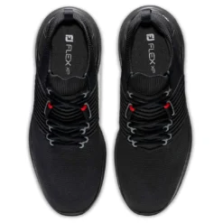 FootJoy Flex XP Golf Shoes Black/Red Knit -Pum Golf Club Shop footjoy flex xp golf shoes black red top itempicture
