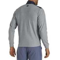 FootJoy Full Zip Hybrid Jacket -Pum Golf Club Shop footjoy full zip hybrid jacket navy heather grey back itempicture