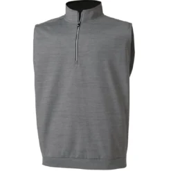 FootJoy Half Zip Pullover Vest -Pum Golf Club Shop footjoy half zip pullover vest heather charcoal hero itempicture