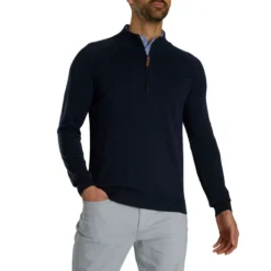 FootJoy Half-Zip Sweater -Pum Golf Club Shop footjoy half zip sweater navy itempicture