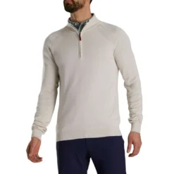 FootJoy Half-Zip Sweater -Pum Golf Club Shop footjoy half zip sweater oatmeal itempicture